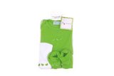 ensemble cadeau naissance bébé vert body, chaussons et bonnet vert assortis