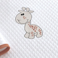 Couverture Nid d’Abeille  GRAND FORMAT 140 X 140 Girafon