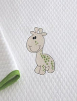 Couverture Nid d’Abeille  GRAND FORMAT 140 X 140 Girafon