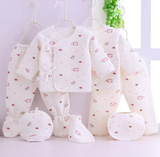 Ensemble Layette 6 pièces Blanc imprimé rose