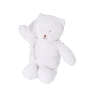 peluche ours blanc a bonnet 