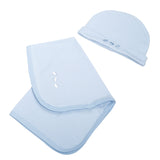 cadeau naissance bébé ensemble body chaussons débarbouillette ceintreet bonnet assortis bleu