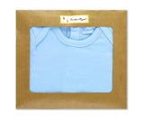 coffret cadeau naissance bébé body  manches longues bleu clair