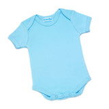 BODY MANCHES COURTES BLEU CLAIR COTON CADEAU