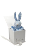 coffret bijou bébé ou maman pendentif goutte bleue  or diamant doudou lapin