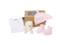 coffret cadeau naissance doudou bio rose