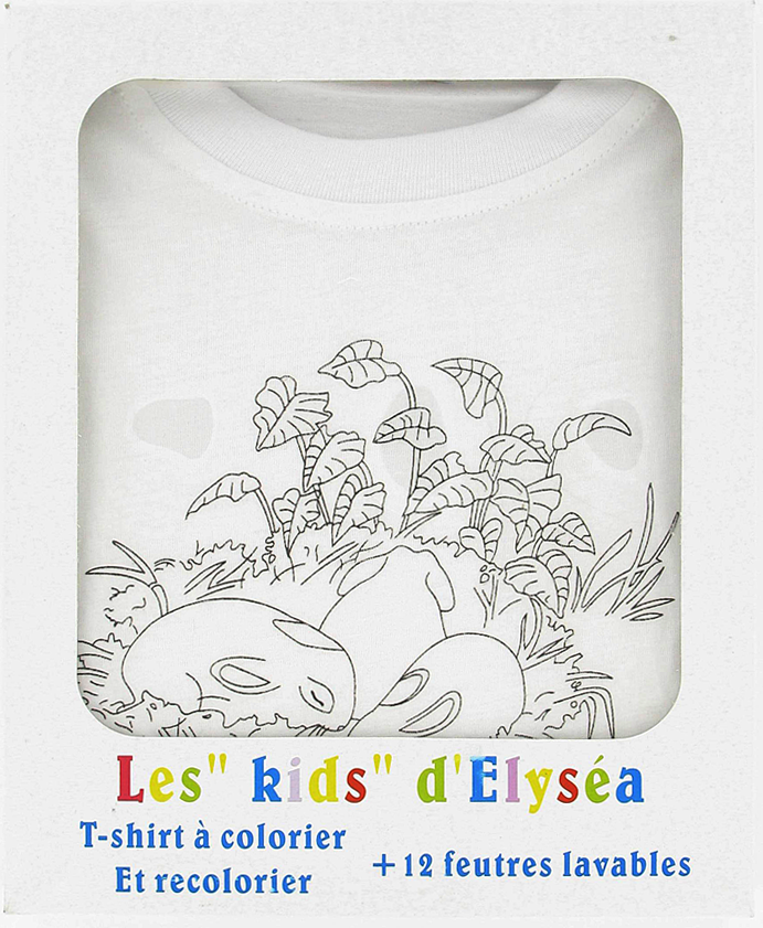 T-shirt à colorier - lapin