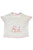 grand bavoir  pingouin rose